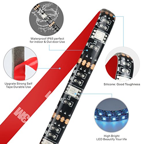 image for Idefair TV LED Strip Lights Waterproof TV Backlight RGB Changing Color