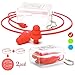 MyTravelUp - 2PACK, High fidelity EARPLUGS for hearing protection from harmful noise in daily life, ECO-FRIENDLY silicone material, GOOD ELASTICITY and PRACTICALITY (Red)