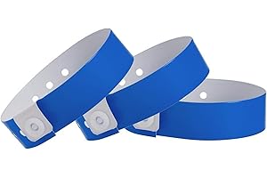 100 WristCo Royal Blue Vinyl Wristbands for Events – Extended Wear, Triple-Layer PVC Construction, Tamper-Proof – Premium Bracelets for Hospital ID, Concert Entry, Party, VIP Identification