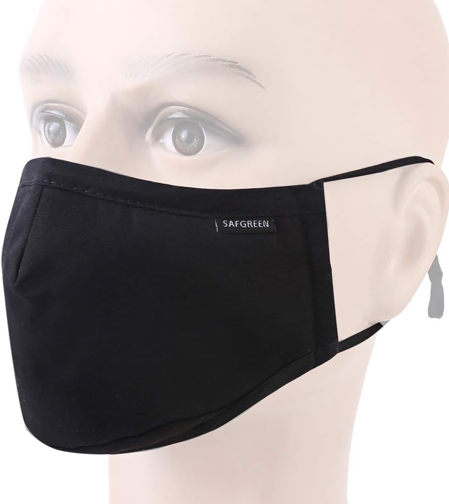 Safgreen Mask Can Be Washed Reusable - N95 Respirator Cotton Mask 5 Layer Activated, 0.8 Ounce