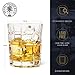 REGAL TRUNK & CO. - Elegant Whiskey Gift Box Glass Set. Old Fashion Whiskey Glasses Set for Whisky/Bourbon/Scotch/Rum - Square Engraved