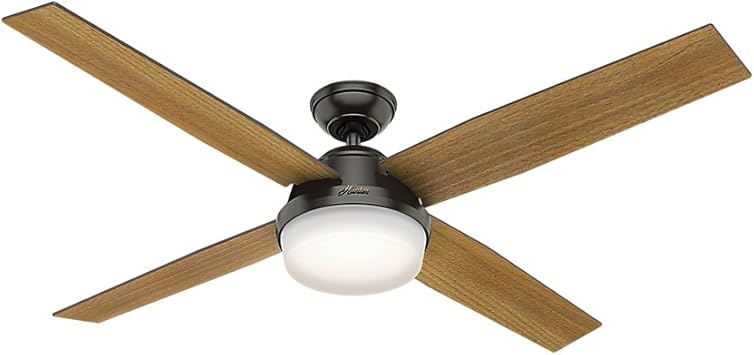 Hunter Indoor Ceiling Fan With Light And Remote Control Dempsey