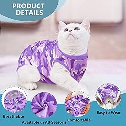 SUNFURA Cat Recovery Suit for Abdominal Wounds Spay