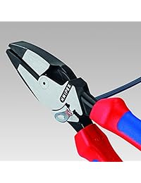 Knipex 09 12 240 SBA pinzas de electricista de palanca ultra alta de 9,5 pulgadas con extractor de cinta y crimpadora.