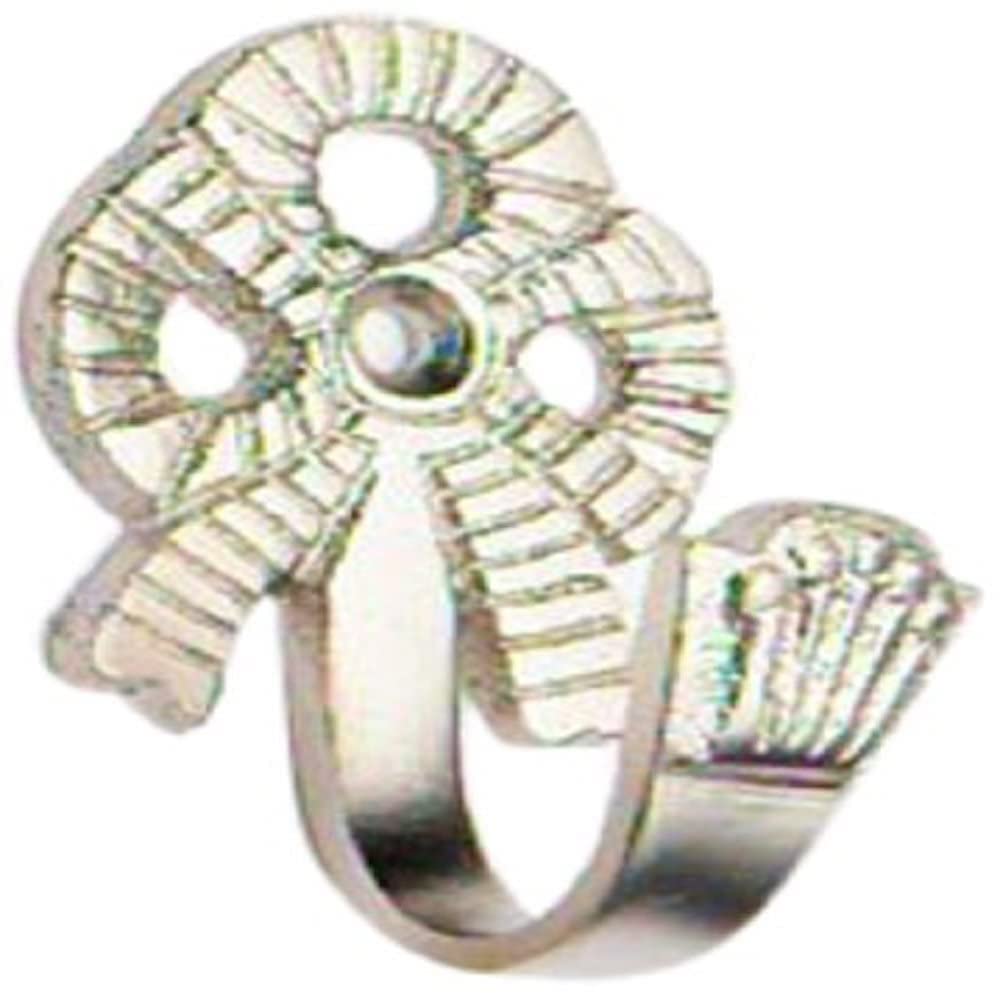 Merriway® BH01631 (2 Pcs) Bow Curtain Drapery Hold Back Tie Back Hooks, 45mm (1.3/4 inch) Matt Chrome Plated - Pack of 2 Pieces