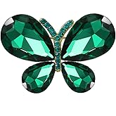 Minimalist Rhinestone Butterfly Brooch Pin for Women Girls Vintage Teardrop Wing Cartoon Animal Lapel Pins Cute Dress Accessories Birthday Christmas Wedding Jewelry