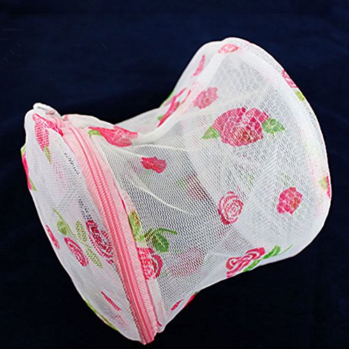 Foldable Bra Washing Bag Laundry Printing Pattern Lingerie Wash Bag,Women Underwear Bra Washing Aid Laundry Saver Lingerie Mesh Wash Basket Bag(As The Picture)