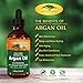 Pure Organic Argan Oil for Hair, Face, Skin & Cuticles - Natural Virgin Cold Pressed Moroccan Argan Oil Great Shampoo, Conditioner, Beard Spray & Mask. Excellent Hair Growth & Loss Treatment (4 oz)