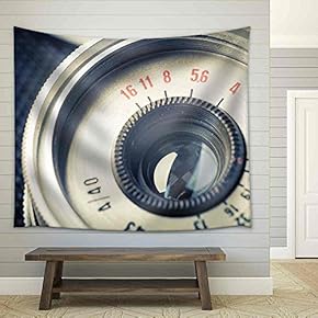Close Up of Old Camera, Vintage Style - Fabric Wall Tapestry Home Decor - 51x60 inches
