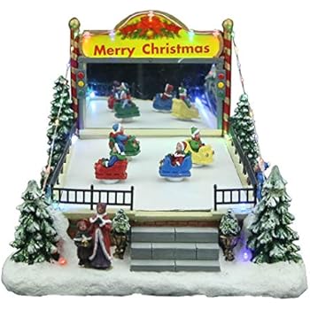 Amazon.com: Mr. Christmas World's Fair Animated Musical Carnival Swing ...
