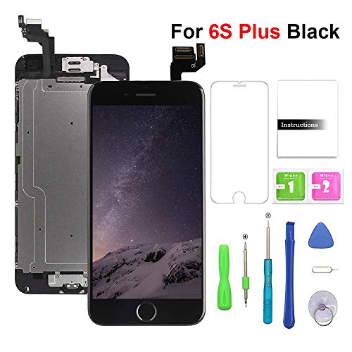 FFtopu Compatible with iPhone 6s Plus Screen Replacement Black，LCD Display with 3D Touch Screen Digitizer Full Assembly+Home Botton+Front Camera+Earpiece+Free Screen Protector+Repair Tools Kit - Thumbnail 7