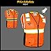 KwikSafety - Charlotte, NC - BIG KAHUNA Safety Vest [11 Pockets] Class 2 ANSI OSHA Reflective Vest Durable High Visibility Vest Construction Safety Vest for Men Industrial Work Gear/Orange Medium