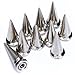 10 Sets Cone Screwback Spikes Studs 25mm Silver / Iron with Nickel Plating, Can Bring You A Lot of DIY Pleasure