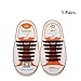 Silicone ShoelacesThe Elastic Tie-Free and Wash-Free for Children (Black)