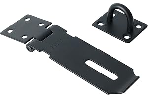 Sayayo Door Hasp Latch Lock 4 Inch Padlock Hasp Clasp Door Lock Latch Pocket Door Lock for Barn Door, Cabinet, Drawer, Stainl