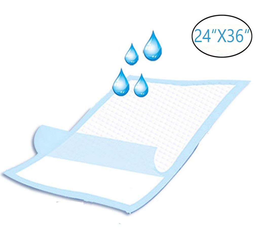 Bocks Adult Underpads 10 Count Disposable Pad, 24" X 36" Incontinence Pad, Disposable Changing