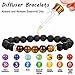 LOLIAS Chakras Bracelet 8 Pack Bead Gemstone Bracelet for Men Women Natural Stone Diffuser Bracelet Stretch Yoga Bracelets