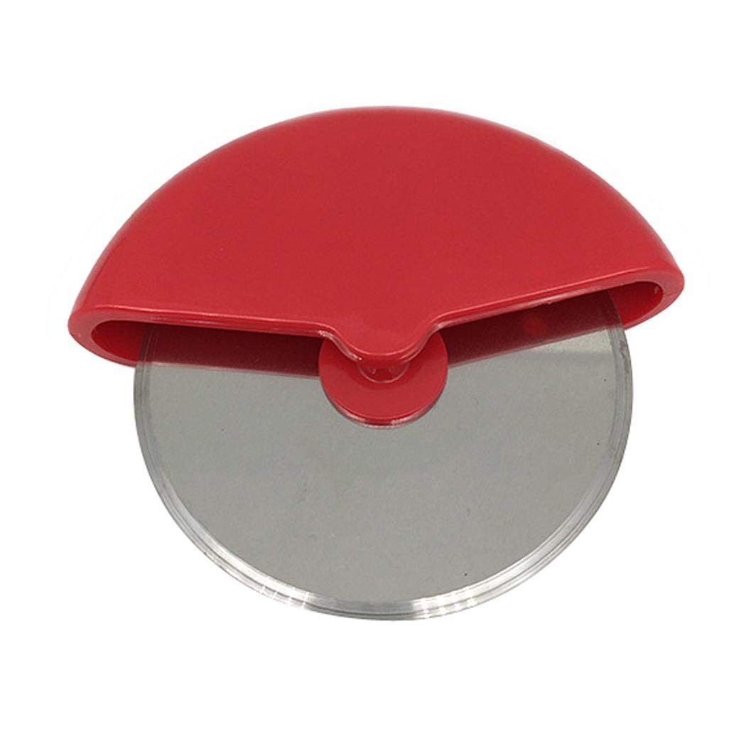 Yagot Edelstahl Gebäck Pizzaschneider Küchenwerkzeug Pizza Rad Messer Hob Graters (Rot)