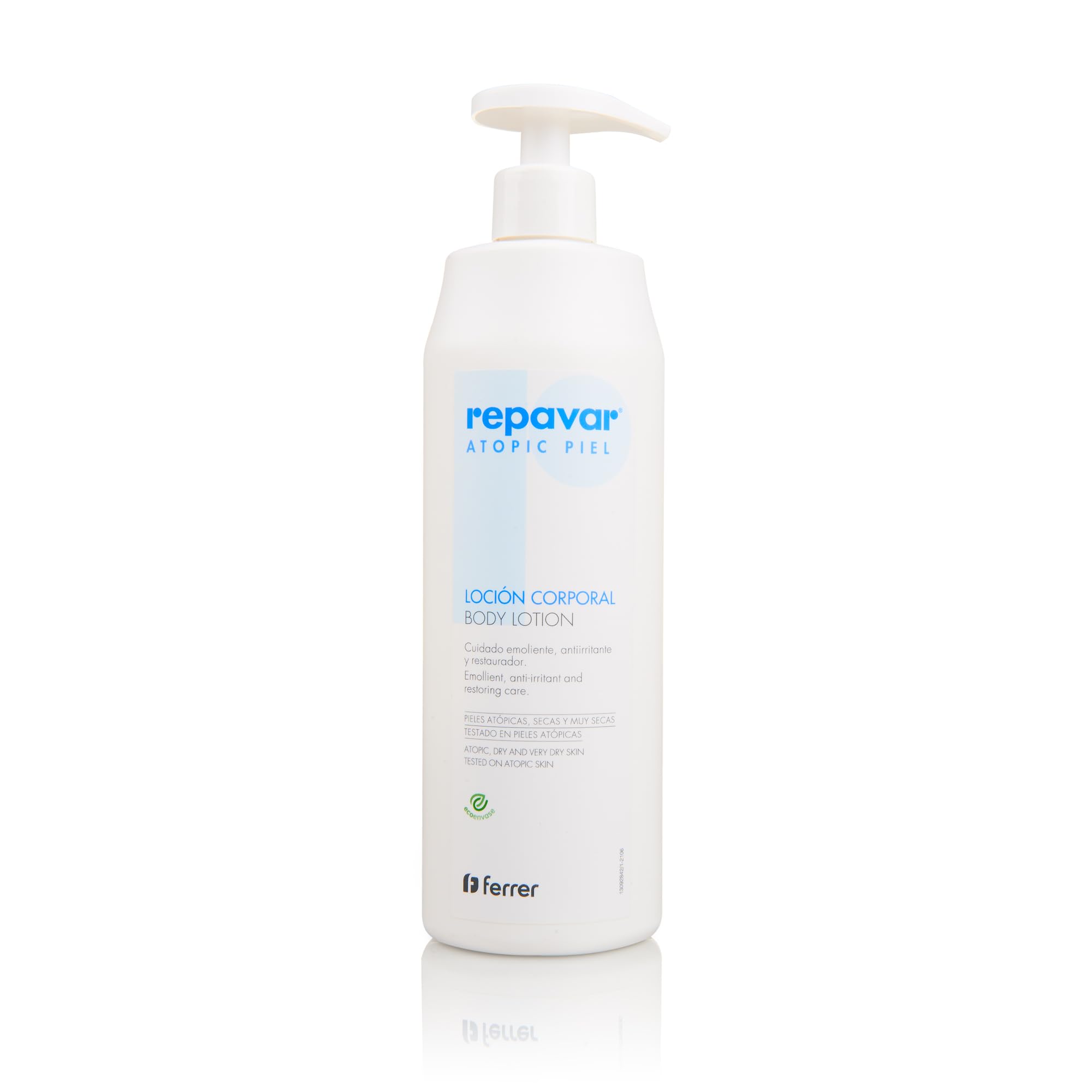Repavar Atopic Skin - Body Lotion with Preventive and Soothing Effect - For Atopic, Dry and Very Dry Skin - Maintains and Improves Skin Structure - 500 ml