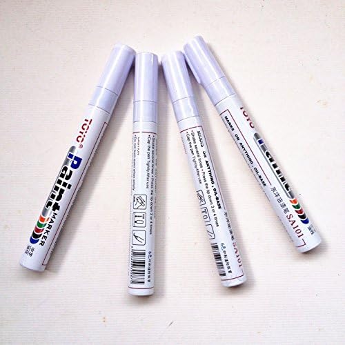 jj 4pcs car bicycle white marker paint pen tyre tire accessory tread permenent
