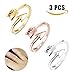 FINREZIO 3 PCS Adjustable Open Arrow Rings for Women Stackable Knuckle Ring Wedding Gift