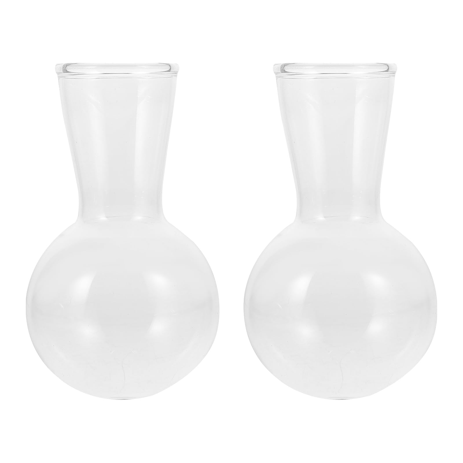Yardwe Hydroponic Bulb Vase Glass Terrariums for Plants Round Glass Vase Vintage Glass Vase Glass Propagation Flower Vase Landscape Vase Glass Planter Bulb Vase Bulb Plant Terrarium 2pcs