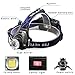 Waterproof LED Headlamp, Zoomable 3 Modes bright LED Headlights with Rechargeable Batteries Car Charger Wall Charger USB Cable for Camping Biking Hunting Fishing Outdoor Sports
