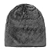 JustOneStyle Men Soft Stretch Cable Knit Lined Thick Warm Winter Wool Slouchy Beanies Hat (E-Black)