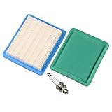 Hipa 491588 491588S 399959 Air Filter Spark Plug for Briggs and Stratton 625e 675ex 725ex 625-675 Series Troy-Bilt TB110 TB130 TB210 TB230 Husqvarna John Deere LG491588JD Toro Recycler Lawn Mower