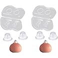 Finever 2Pair Nipplesuckers Nipple Corrector for Flat Inverted Nipples for Breastfeeding Mother or Women Silicone with Clear Case
