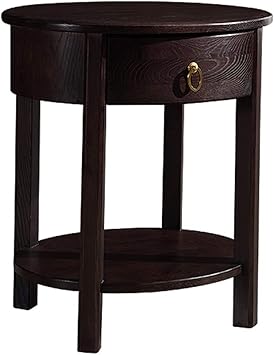 Amazon Com Ghh Nightstand Italian Ash Solid Wood Round Bedroom Furniture New Chinese Bedside Locker Single Drawer Nightstand Furniture Decor
