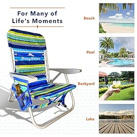 Tommy Bahama 2020 Multi Striped Backpack Beach Chairs with Large Storage Pouch 51pCml10tyL
