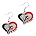NFL Atlanta Falcons Swirl Heart Earrings, One Size, Multi
