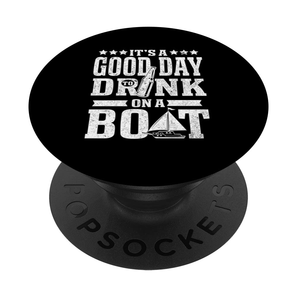 Funny Boating Nautical Captain Drink on the boat Men Women PopSockets Swappable PopGrip