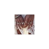 CSIYANJRY99 Boho Silver Star Moon Knuckle Ring Set