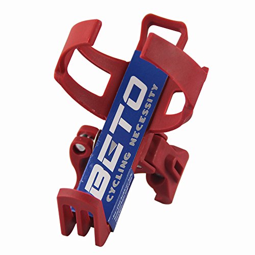 Onedayshop Bike bicycle water bottle cage quick release Adjustable Rotating water holder cage Rack cage (Red)