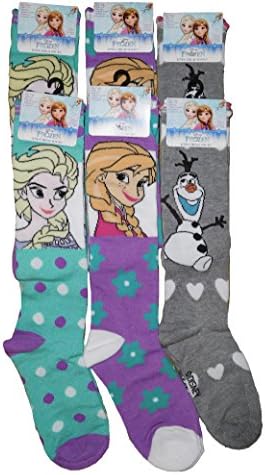 Disney Frozen Girls 6 Pairs 6 Pack Knee High Socks