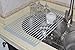 LifeQVC Over the Sink Dish Drying Rack Foldable Small Mat Roll-up Silicone Compact Dish Drainer 20.5