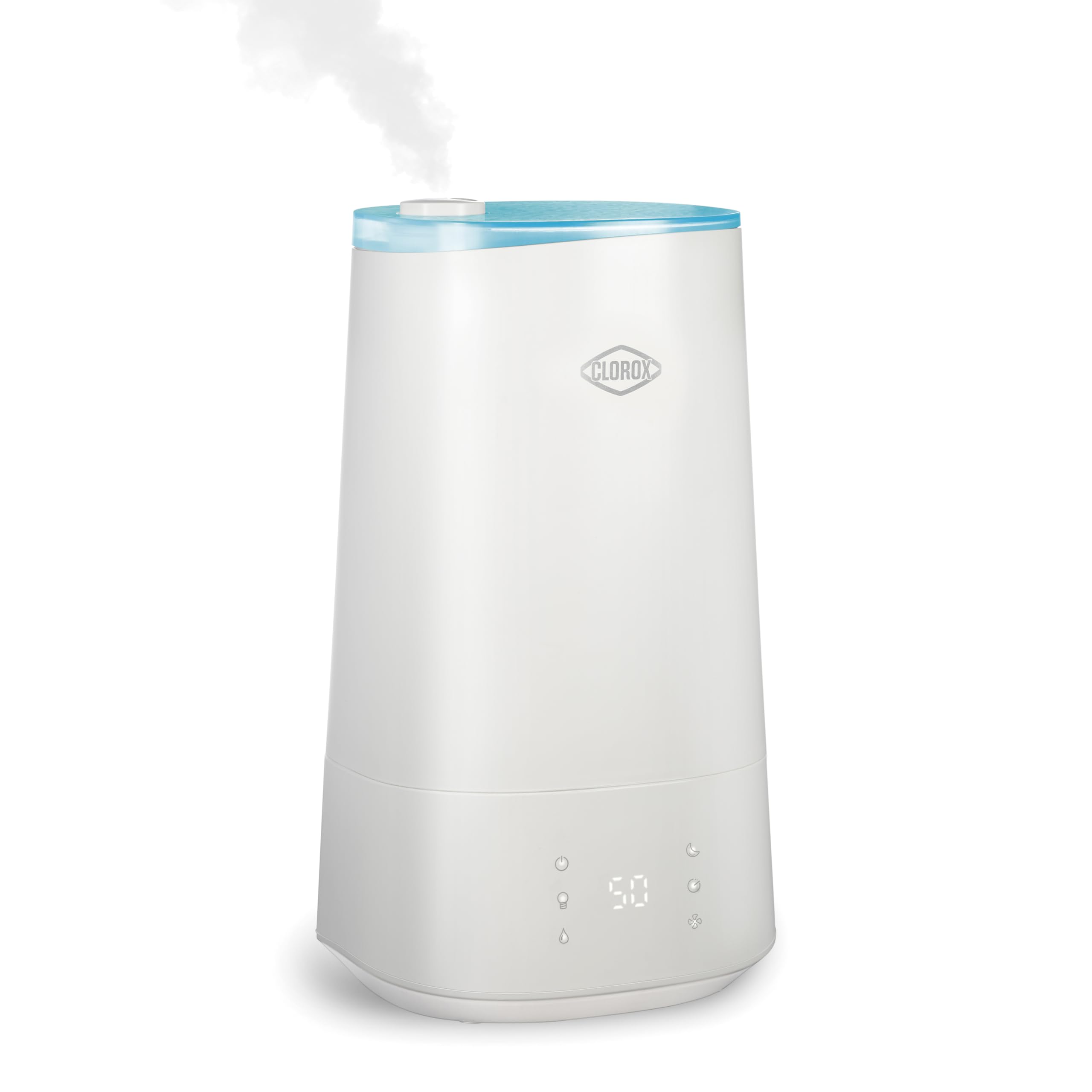 Photo 1 of Clorox Air Humidifier for BedRoom with UV LED Light to Reduce Germs and Bacteria, Whisper Quiet, 4L Water Tank for up to 40 Hours of Continuous Steam, Ultra Clean Cool Mist, White (11080)