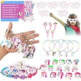 Unicorn Party Supplies Birthday Party Favors 67pcs Unicorn Theme Sets Includes Unicorn Masks Hairpins Necklaces Keychains Bracelets Rings - Novelty Decoration Toys Rainbow Prize Gifts for Kids Girl