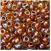 Picasso Saffron Trans Miyuki Round Rocailles 11/0 Glass Seed Bead Approx 23 Gram Tube