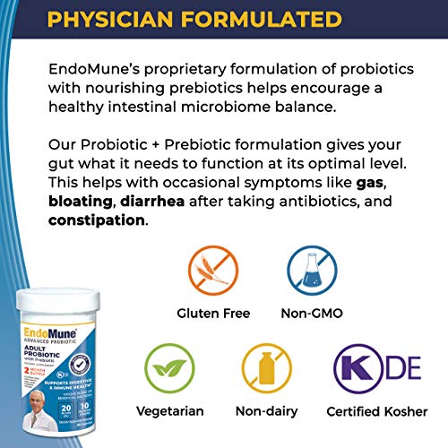 EndoMune Advanced Adult MultiStrain Probiotic Supplement with