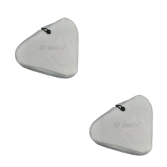 2 x Bodentuch Wischbezug Bezug Tuch von und für AQUA LASER GOLD Gold Plus DAMPFBESEN Microfaser-Bodentücher weiß