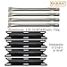 Hisencn Replacement Parts for Charmglow 4 Burner 720-0304, Nexgrill 720-0304, Permasteel PG-50400-S Gas Grill Stainless Steel Burner and Porcelain Heat Plate Tent, Burner Cover, 4 Pack