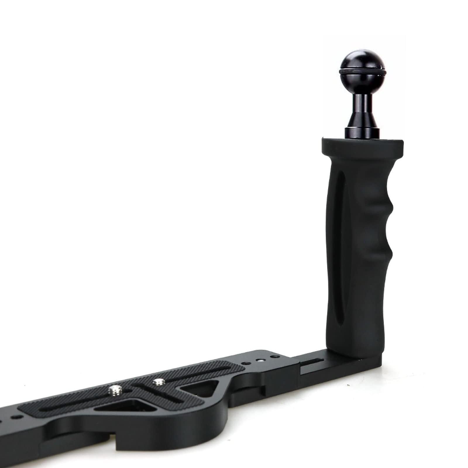 SeaFrogs Two Hands Extendable Aluminium Tray Lightweight Diving Handle Bracket Grip for Underwater Camera Housing w/Stainless Steel Mounting Plate 1/4