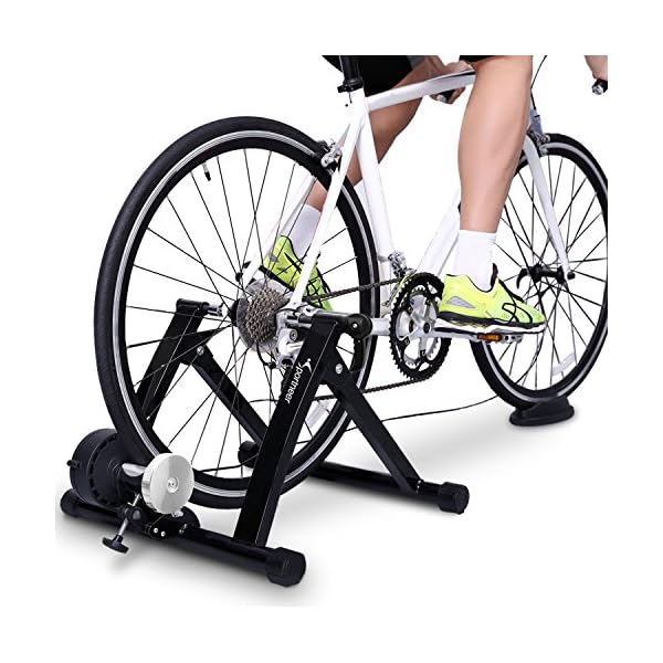 sportneer steel bicycle exercise magnetic stand with noise reduction wheel