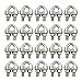 ABOSS 20 Pieces M5 3/16” Stainless Steel Wire Rope Cable Clip 5mm Wire Rope Cable Clamp Fastener