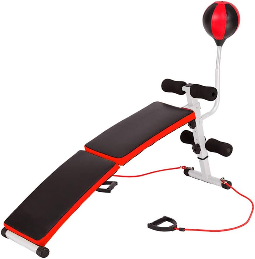 Adjustable Foldable Utility Bench Fitness Sit-up Board Weightlifting And Strength Training Widening Thickening Fitness Equipment (Black)