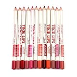 Fashionwu Waterproof Lip liner Pencil, 12 Colors Eyeliner Eyeshadow Pencil Eye Shadow Pen, Professional Long-Lasting Milti-Functional Cosmetics Makeup Tool