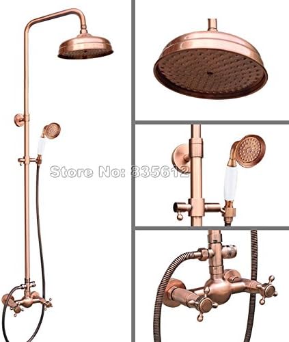 Antike Rot Kupfer Badezimmer Wand montiert 8 Duschkopf Regendusche